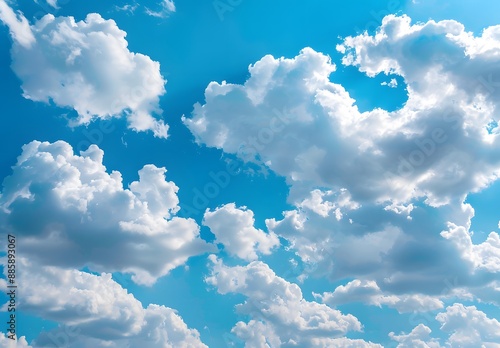 Wide Angle Photography of Blue Sky with White Clouds