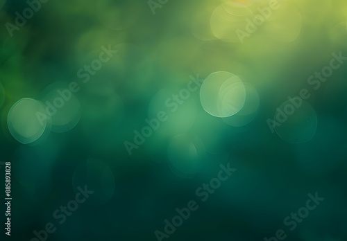 Abstract Green Blurred Background With Soft Light