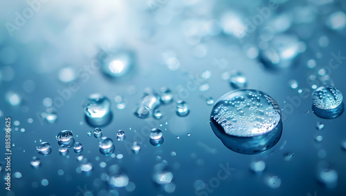 Wallpaper Mural Close-up of water droplets on a smooth surface, highlighting the serene and reflective quality of liquid in nature. Torontodigital.ca