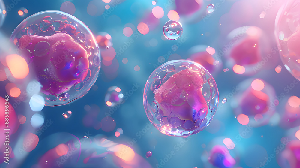 background with bubbles. Generative AI background with bubbles. Generative AI