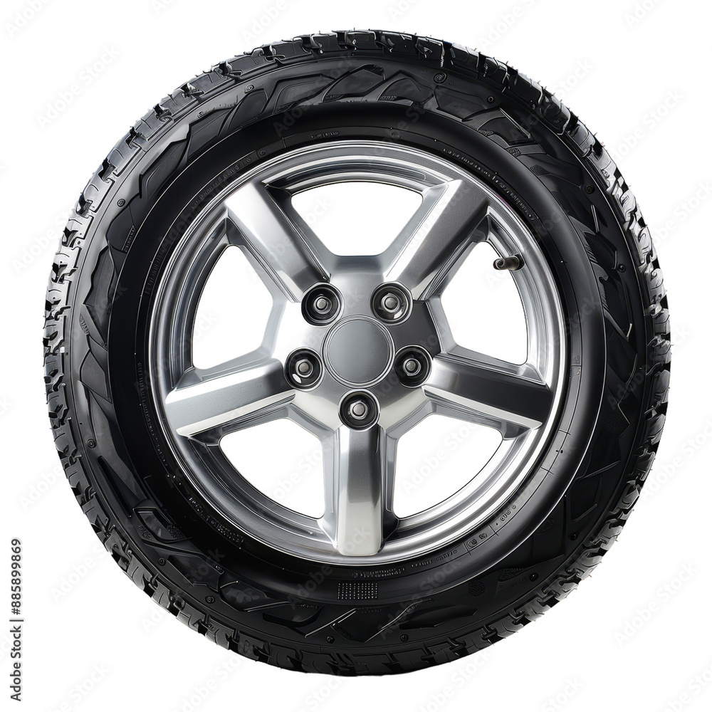New Car Tire Isolated on Black New Car Tire Isolated on Black