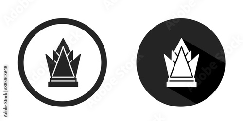 Crown logo. Crown icon vector design black color. Stock vector.