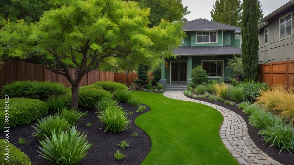 Obraz premium house in the garden