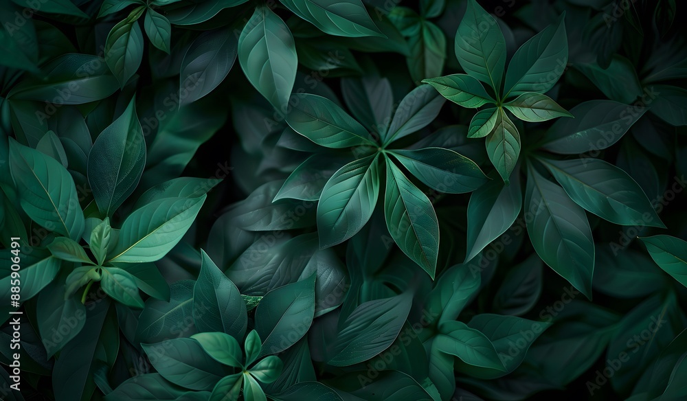 Dark Green Lush Foliage Background Texture Dark Green Lush Foliage Background Texture