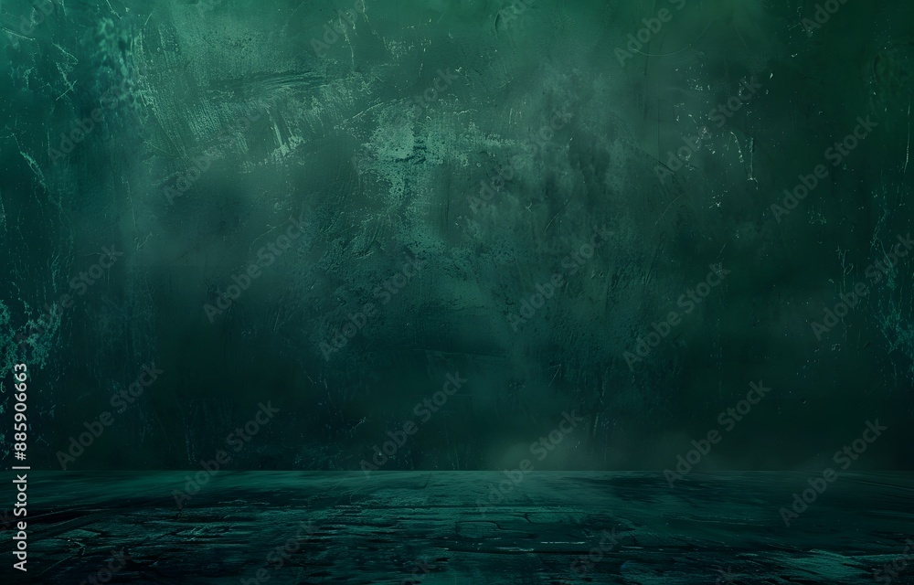 Dark Green Textured Background with Foggy Atmosphere Dark Green Textured Background with Foggy Atmosphere