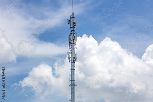 Fotografi Outdoor mobile communication 5G signal base station tower