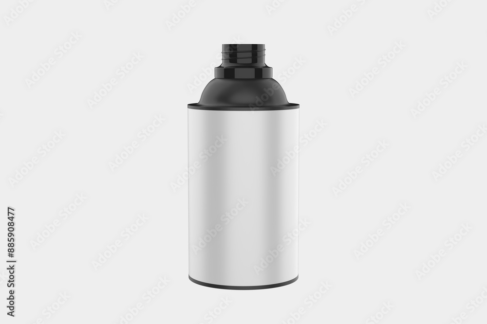 Matte Metallic Aerosol Can Mockup Isolated On White Background. 3d illustration Matte Metallic Aerosol Can Mockup Isolated On White Background. 3d illustration