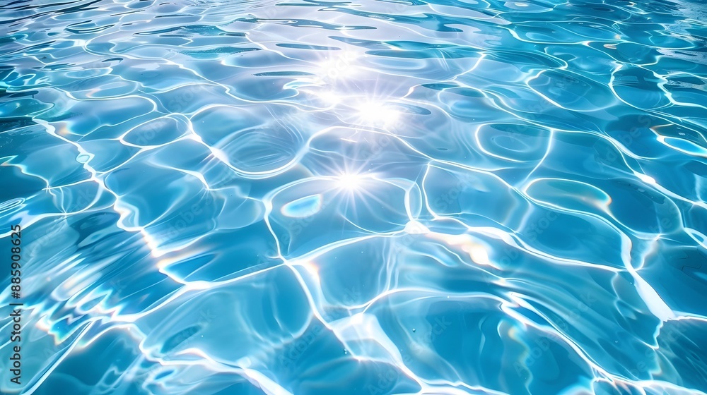 Pool water background, blue ripple water with sunlight reflection pattern. Pool water background, blue ripple water with sunlight reflection pattern.