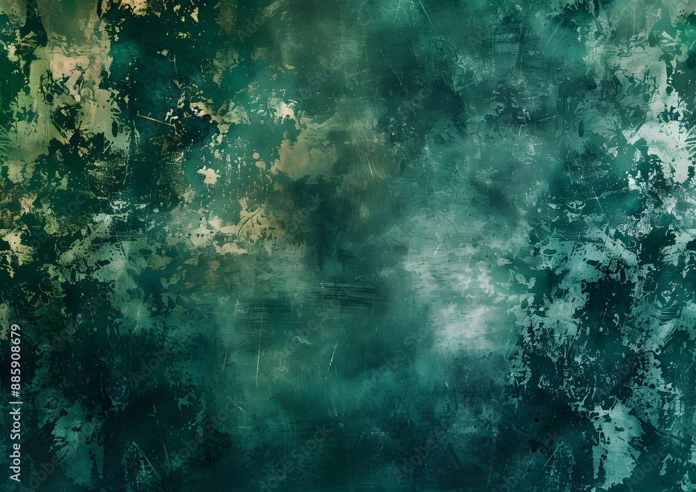 Obraz premium Dark Green Grunge Texture Background