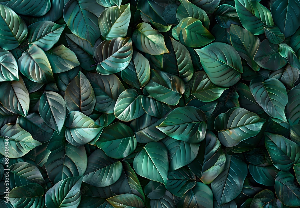 Dark Green Tropical Leaves Abstract Texture Background Dark Green Tropical Leaves Abstract Texture Background