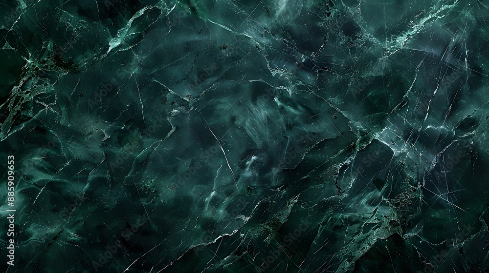 Dark Green Marble Texture Background with Veins Dark Green Marble Texture Background with Veins