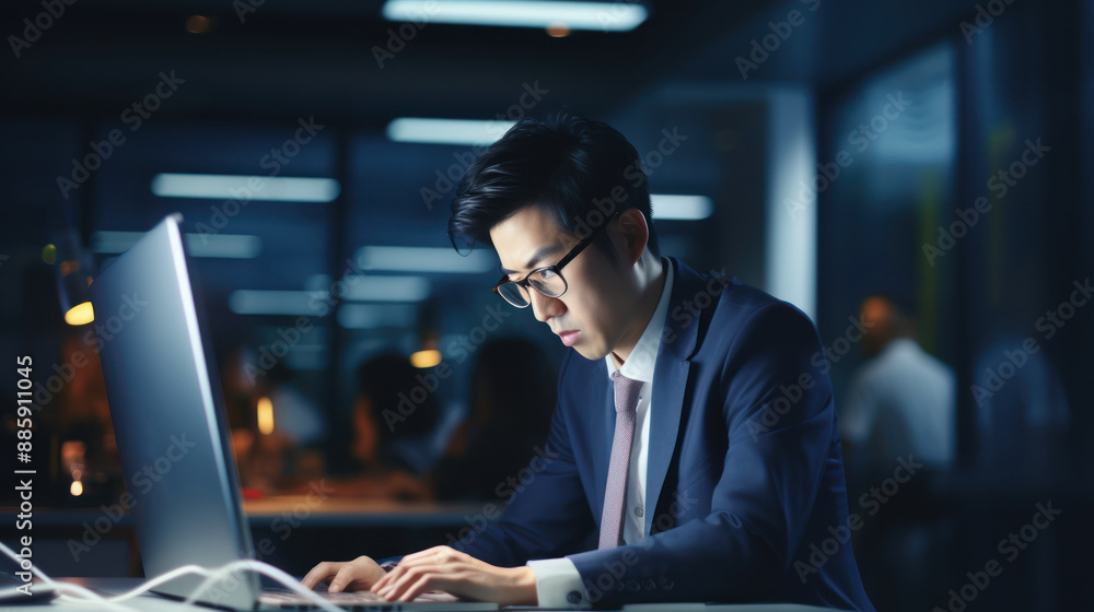 Diverse team of young professionals is working in modern business company. Working day of an office worker. Business, consulting, and technology concept. Diverse team of young professionals is working in modern business company. Working day of an office worker. Business, consulting, and technology concept.