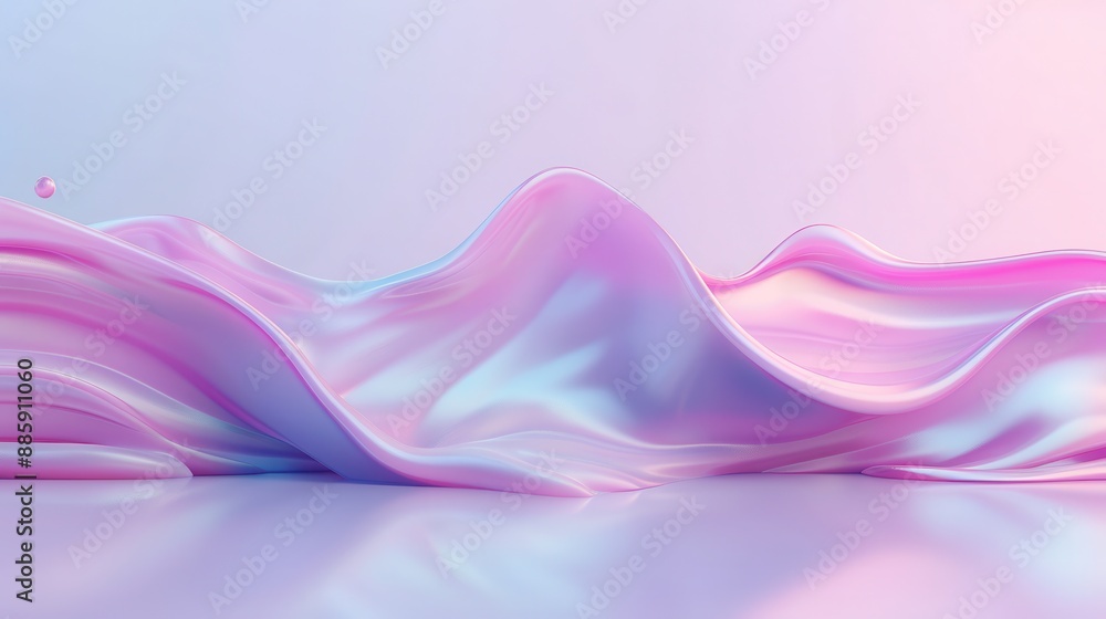A pink wave of fabric with a purple background A pink wave of fabric with a purple background