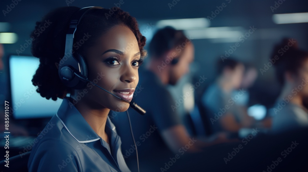 Diverse team of young professionals is working in the phone support office. Working day of sales managers in the call center. Business, telephone consulting and problem solving concept. Diverse team of young professionals is working in the phone support office. Working day of sales managers in the call center. Business, telephone consulting and problem solving concept.