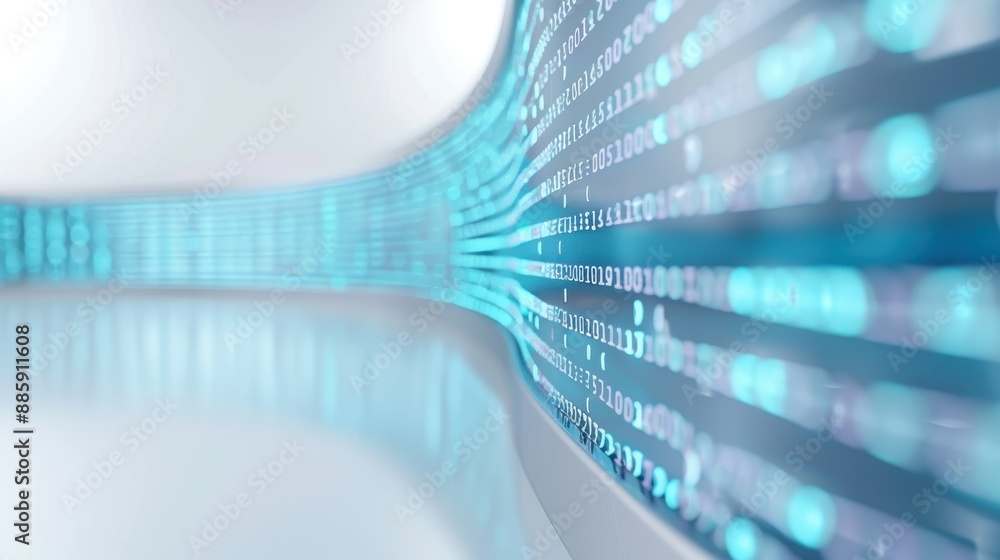 custom made wallpaper toronto digitalA blue and white computer screen with a long line of numbers