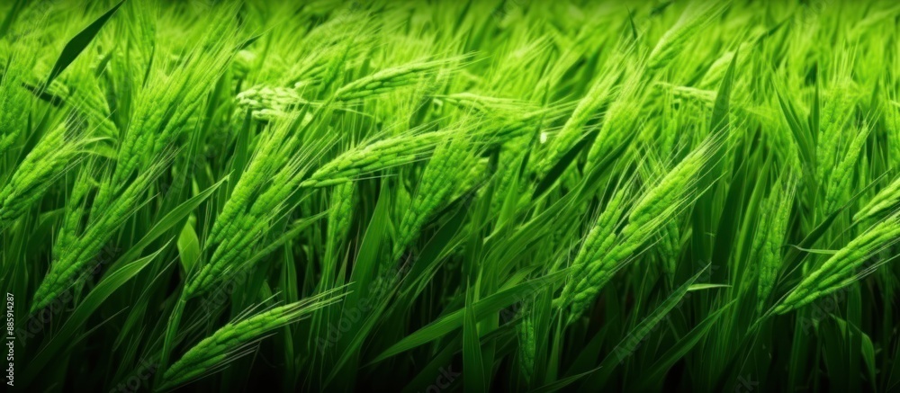 Green Wheat Field in the Sunlight Green Wheat Field in the Sunlight