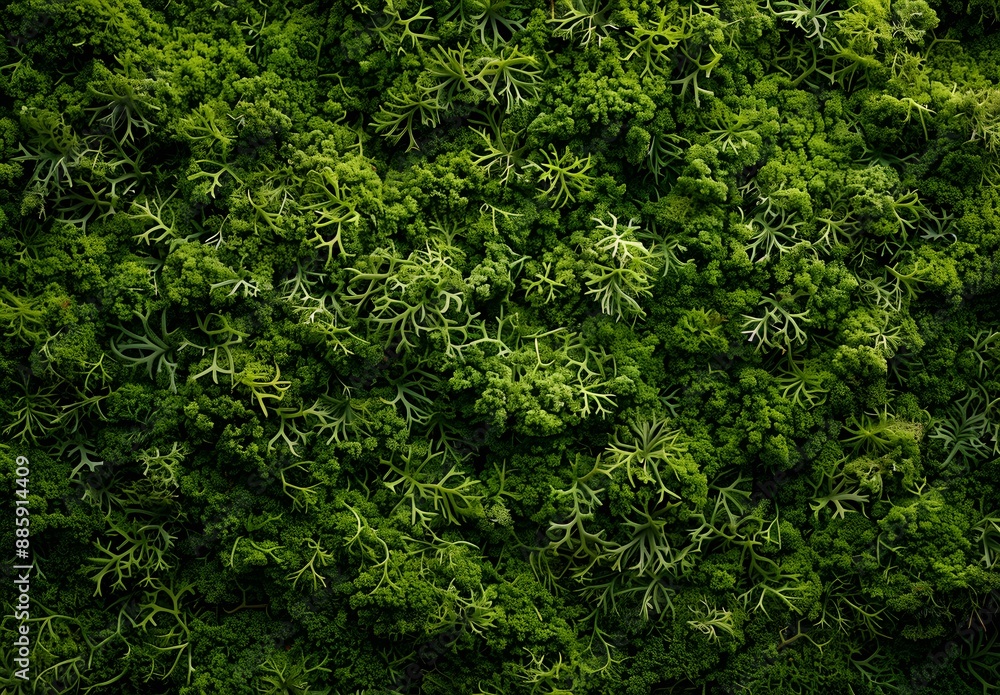 Green Moss Texture Background, Top View Green Moss Texture Background, Top View