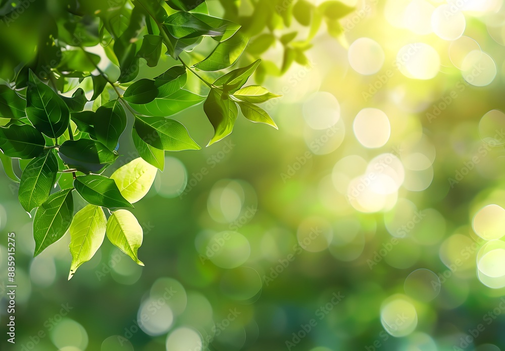 Green Leaves Bokeh Background Nature Spring Green Leaves Bokeh Background Nature Spring