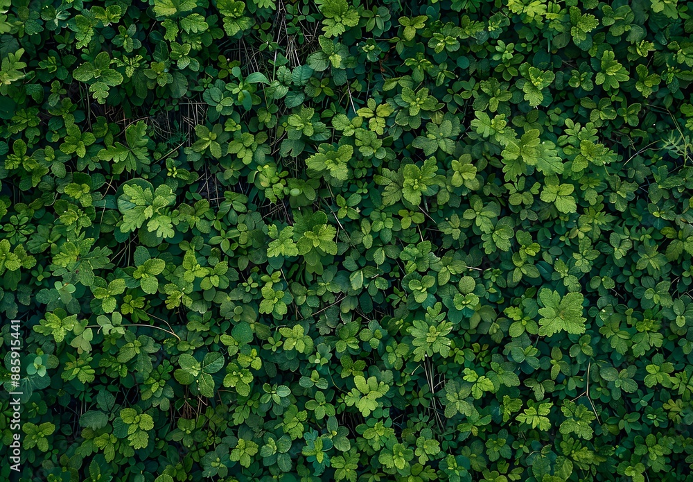 Green Bush Wall Texture Background, Top View Green Bush Wall Texture Background, Top View