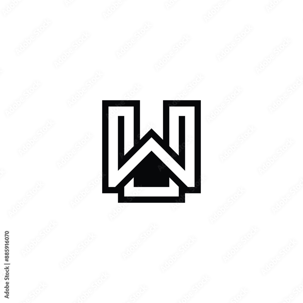 WU or UW logo and icon design WU or UW logo and icon design
