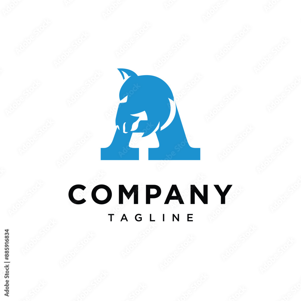 Letter A Horse Head Logo Icon Vector Letter A Horse Head Logo Icon Vector