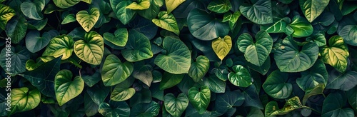 Wallpaper Mural Green Leafy Plant Wall Texture Background Torontodigital.ca