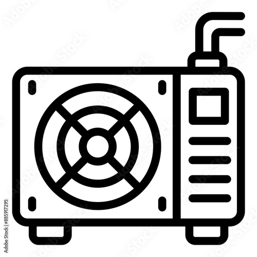Compressor icon representing a crucial component in air conditioning and HVAC systems