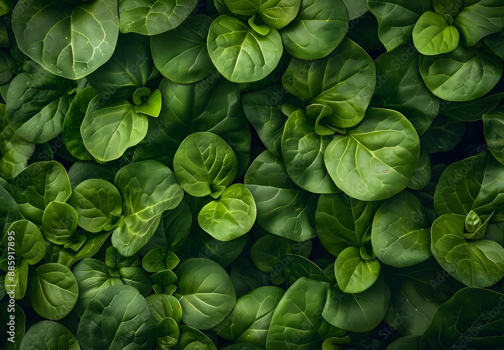 Vibrant Green Sorrel Leaves Seamless Pattern Vibrant Green Sorrel Leaves Seamless Pattern