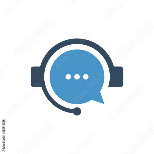 customer service or it support vector icon, private chat symbol, online operator sign