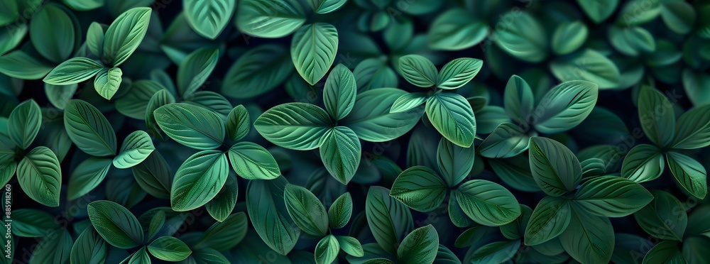 Seamless Green Leaf Pattern Background Seamless Green Leaf Pattern Background
