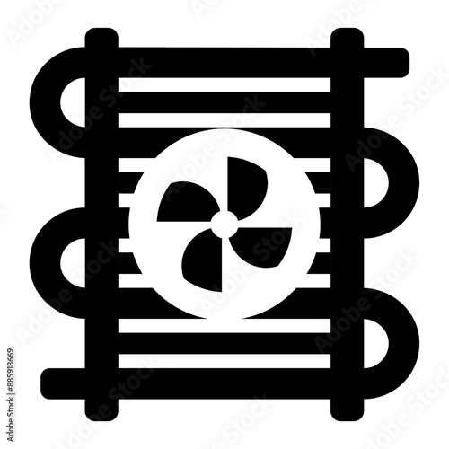 Evaporator icon representing a key component in air conditioning and cooling systems
