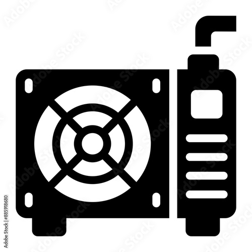 Compressor icon representing a crucial component in air conditioning and HVAC systems