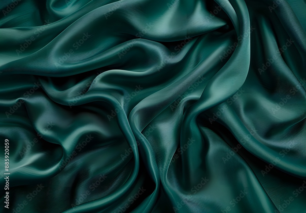 Dark Green Silk Fabric Background Texture Dark Green Silk Fabric Background Texture