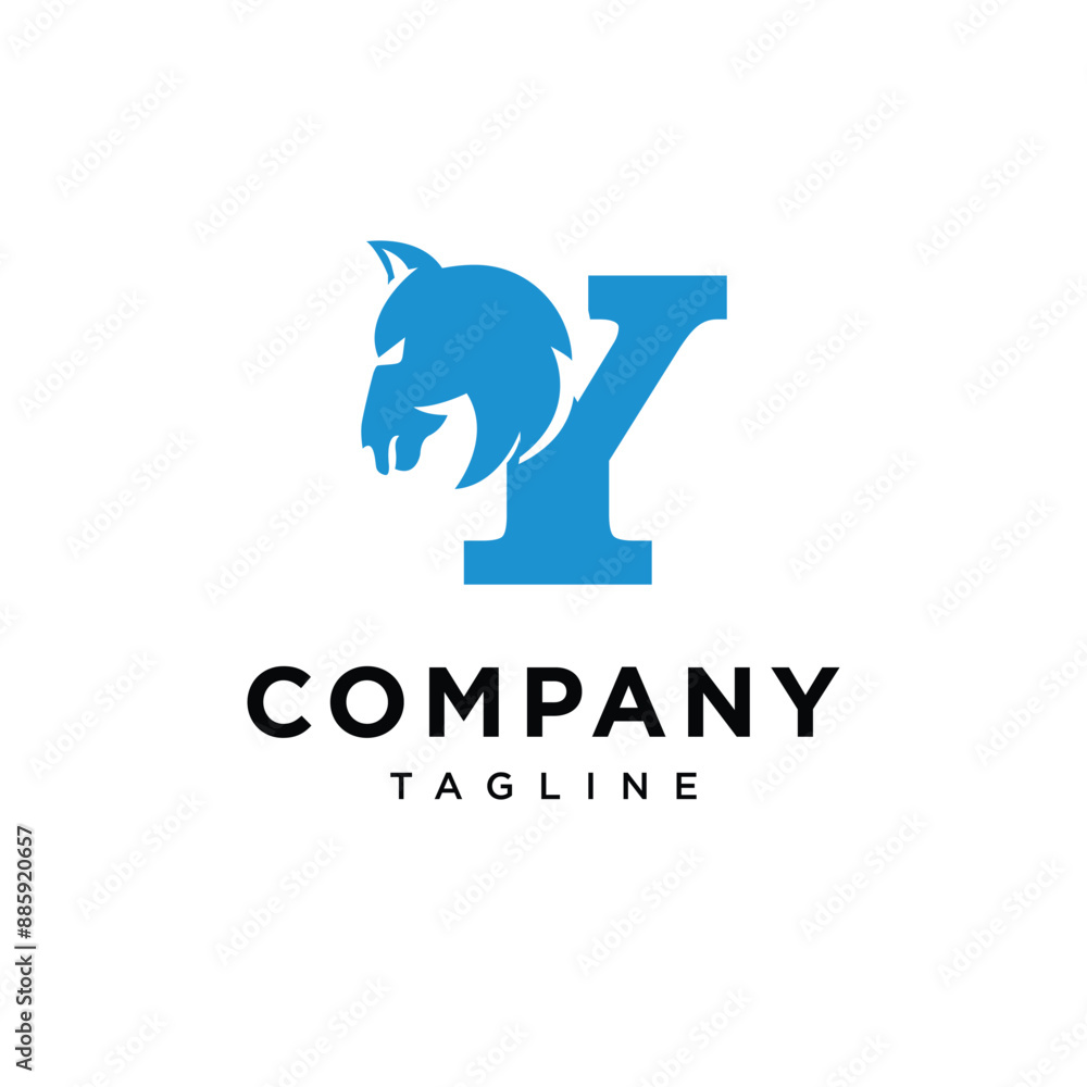 Letter Y Horse Head Logo Icon Vector Letter Y Horse Head Logo Icon Vector