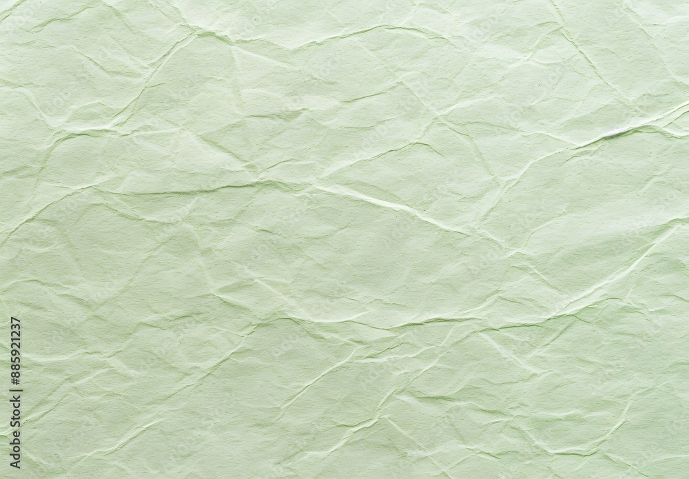 Obraz premium Light Green Crumpled Paper Texture Background