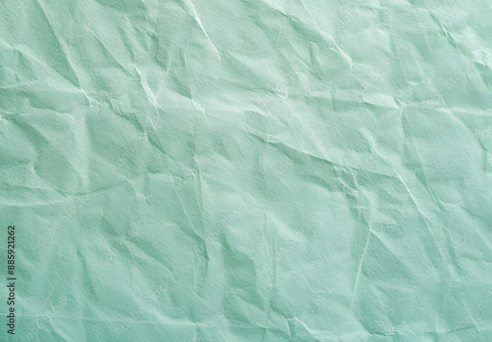 Obraz premium Light Green Crumpled Paper Texture Background