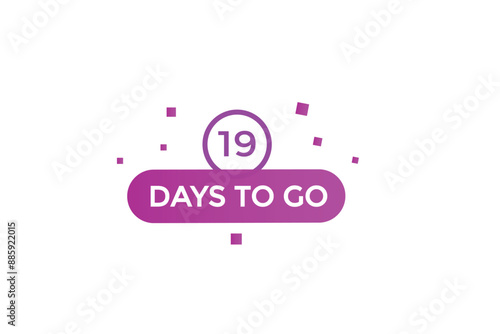 19 days to go, icon, stile, timer, countdown, clock, go to, time, background, template, 19 days to go, countdown, sticker, left banner, business, sale, label button 