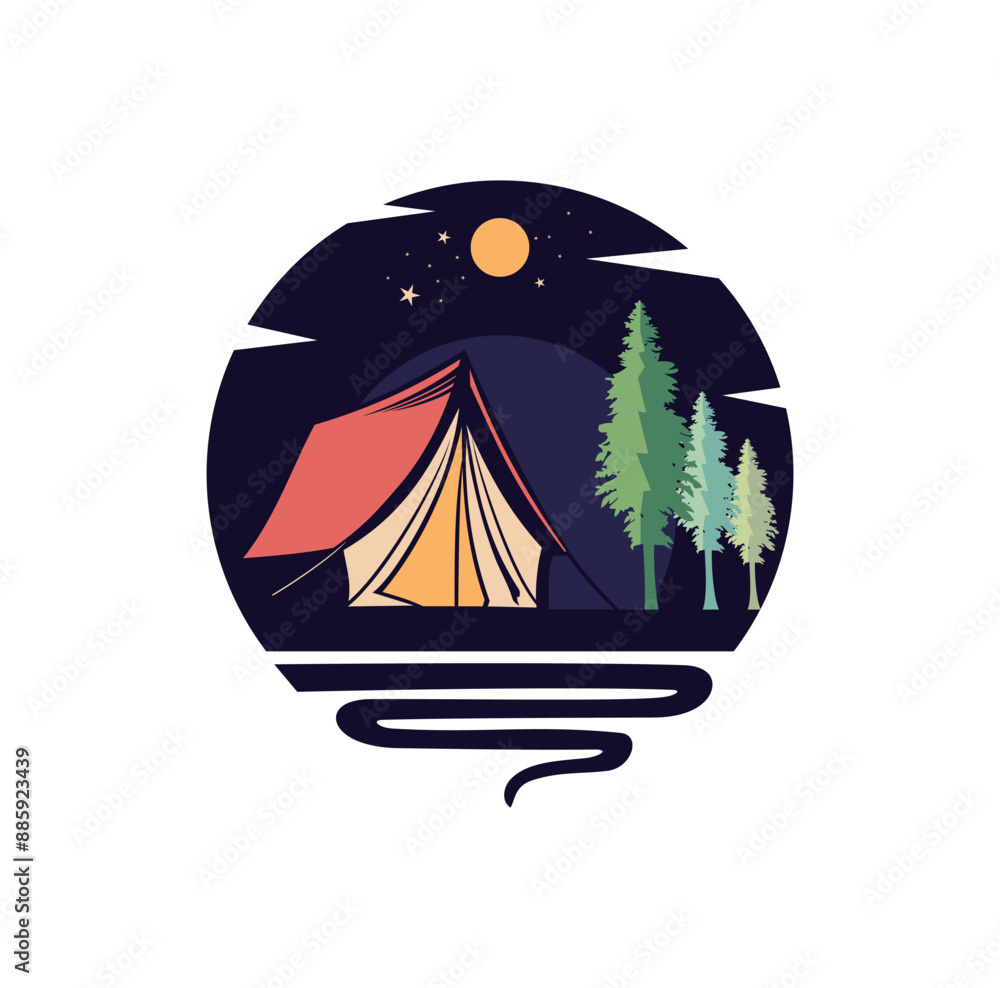 Camping Logo Design Illustration vector eps format suitable for your design needs logo illustration animation etc Camping Logo Design Illustration vector eps format suitable for your design needs logo illustration animation etc