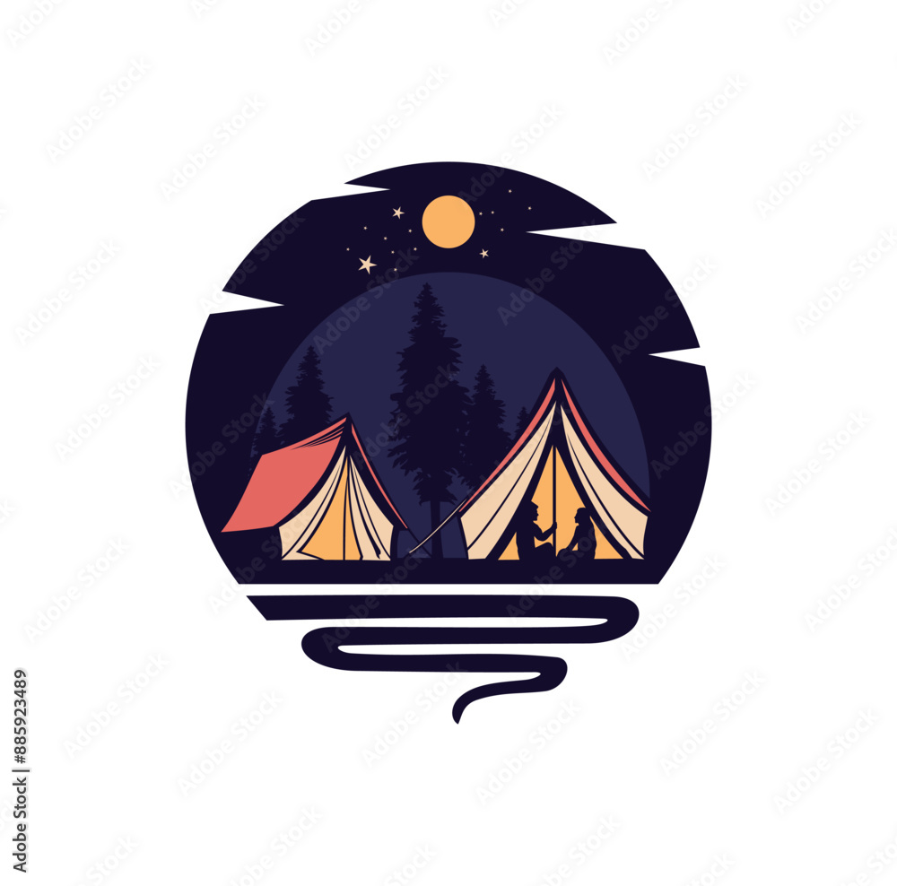 Camping Logo Design Illustration vector eps format suitable for your design needs logo illustration animation etc Camping Logo Design Illustration vector eps format suitable for your design needs logo illustration animation etc