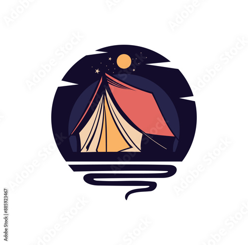 Camping Logo Design Illustration vector eps format suitable for your design needs logo illustration animation etc