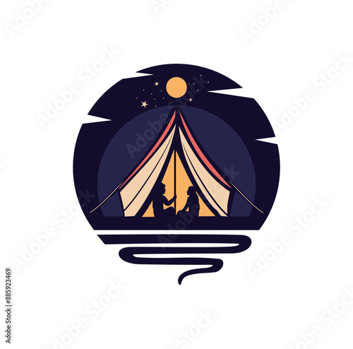 Camping Logo Design Illustration vector eps format suitable for your design needs logo illustration animation etc