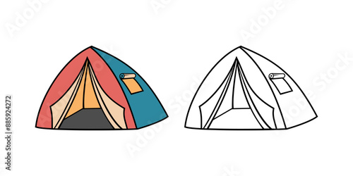 Camping Tent Design illustration vector eps format suitable for your design needs logo illustration animation etc