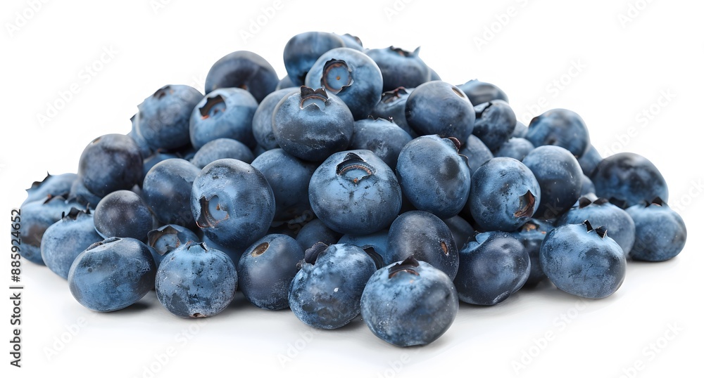 Fresh Blueberries Pile Isolated White Background Fresh Blueberries Pile Isolated White Background