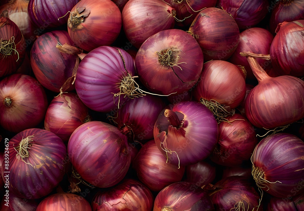 Close Up of Red Onions Pile, High Resolution Close Up of Red Onions Pile, High Resolution