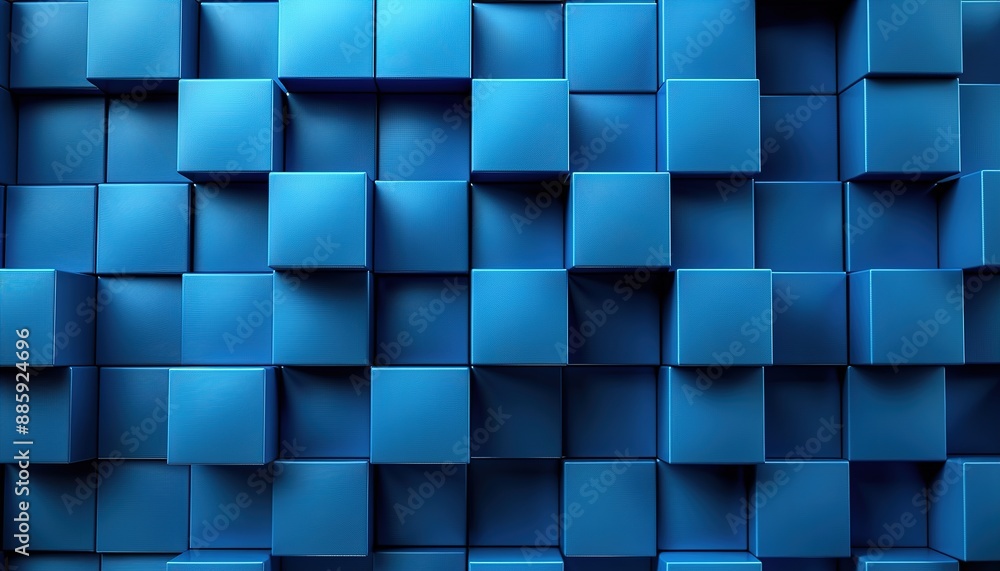 Abstract 3d render, blue geometric background Abstract 3d render, blue geometric background