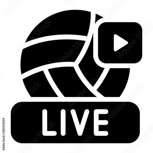 Icon of a livestream of volleyball sport