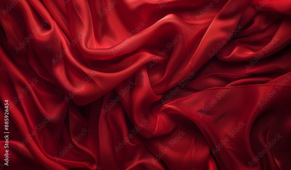 Red Silk Fabric Texture Background Red Silk Fabric Texture Background
