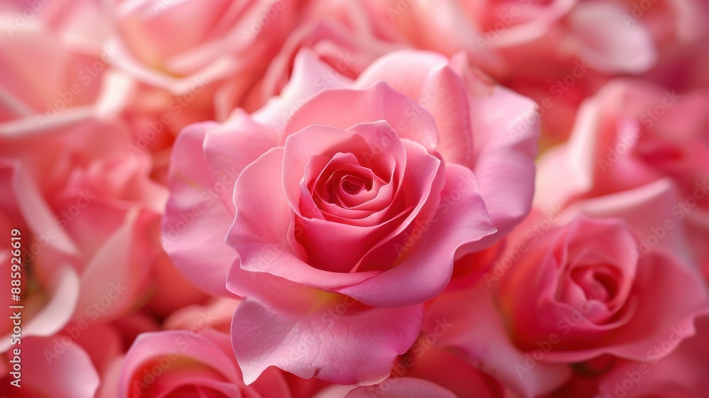 Rose Garden, Close-up of blooming pink roses, Floral Elegance Rose Garden, Close-up of blooming pink roses, Floral Elegance