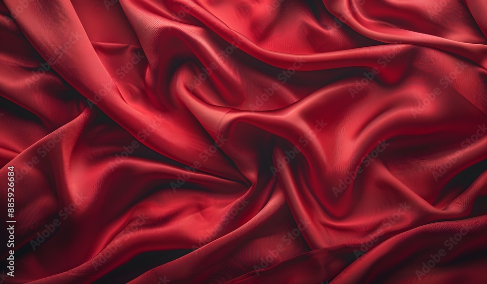 Red Silk Fabric Texture Background Red Silk Fabric Texture Background