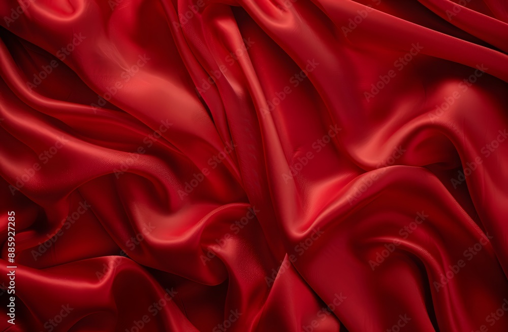 Red Satin Fabric Texture Background Red Satin Fabric Texture Background